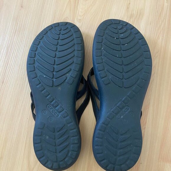CROCS Dual Comfort Flip Flops | Black - Picture 3 of 4